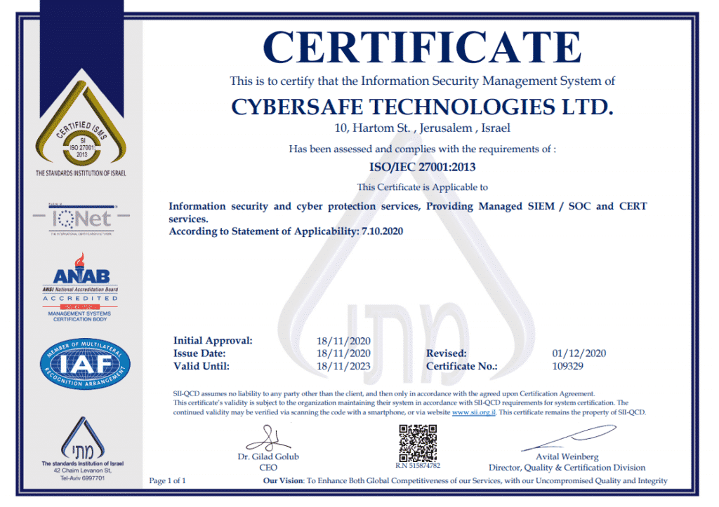 ISO27001 CERTIFICATION