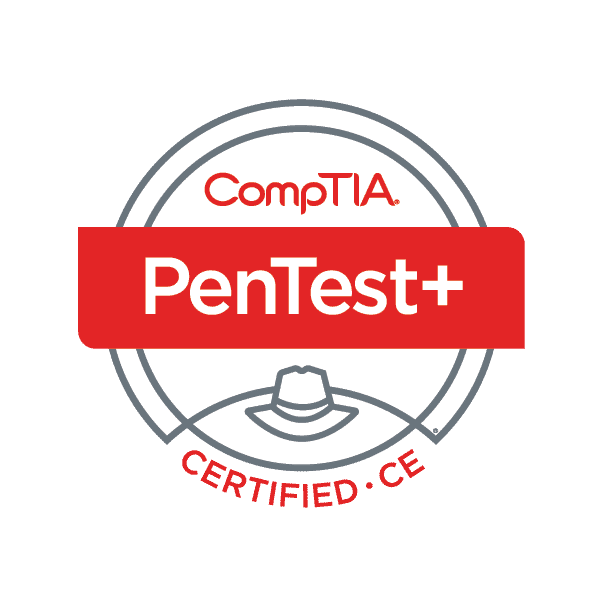 PenTest+ce certified Logo